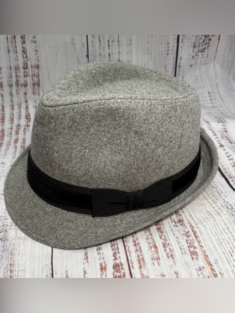 Something Special Gray Fedora Hat with Black Band S/M